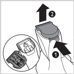 PHILIPS HC3424/80 - Removing the rechargeable battery - 1