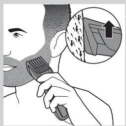 PHILIPS HC3424/80 - Using the beard comb (HC5440/80, HC3424/80, HC3420/80, HC3420/17 only) - 4