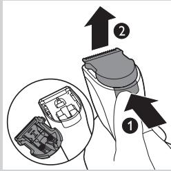 PHILIPS HC3424/80 - Akun poistaminen - 1