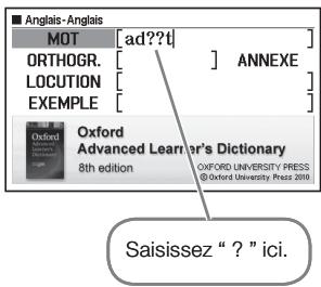 CASIO EW F350C - Affichez l'écran initial du dictionnaire (page 17). - 1