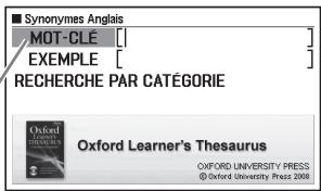 CASIO EW F350C - Recherche d'un mot-clé (Recherche Mot-clé) - 1