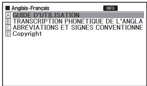 CASIO EW F350C - Pour voir une explication au sujet d'un dictionnaire ou d'un mode - 1