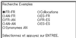 CASIO EW F350C - Spécification de l'ordre des dictionaries pour l'affichage des listes de résultats - 2