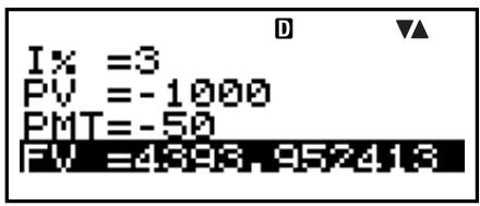 CASIO FC 100 V - - Utiliser les touches de raccourcis configurées dans un calcul - 2