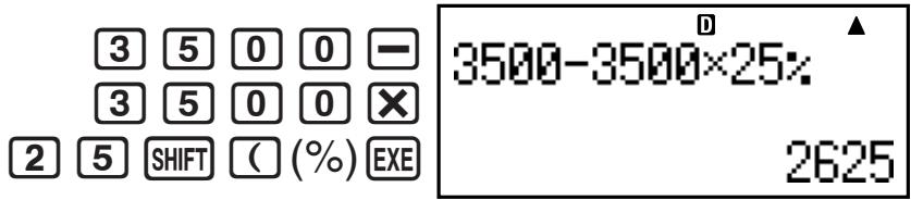 CASIO FC 100 V - Calculs de pourcentage - 6