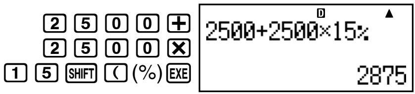 CASIO FC 100 V - Calculs de pourcentage - 5