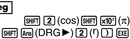 CASIO FC 100 V - Conversion d'une valeur dans l'unité d'angle définie par défaut - 6