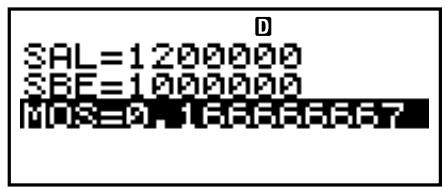 CASIO FC 100 V - Exemple 1 : Calculer la marge de sécurité (MOS) - 3