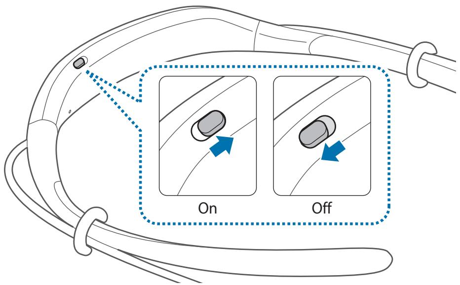 SAMSUNG HEADSET LEVEL U EO-BG920B - Turning the headset on and off - 1