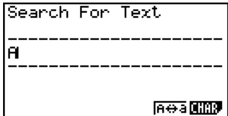 CASIO GRAPH 25 PRO - Exemple Rechercher la lecture « A » dans le programme nommé OCTA - 2