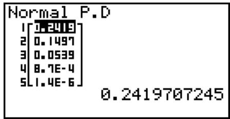 CASIO GRAPH 25 PRO - - Densité de probabilité normale - 1