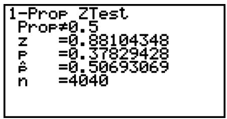 CASIO GRAPH 25 PRO - - Test Z à 1 proportion - 2
