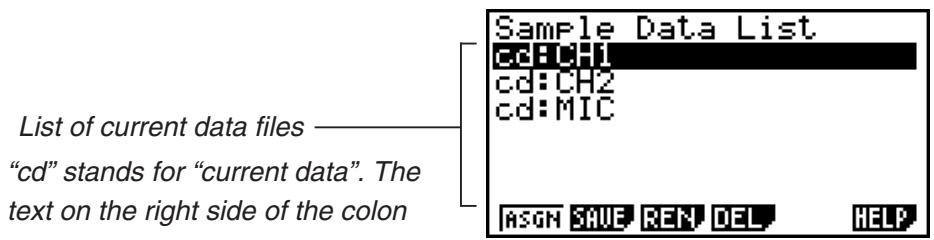 CASIO GRAPH 25 PRO - - To save current sample data to a file - 2