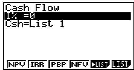 CASIO GRAPH 25 PRO - Cash-flow (Évaluation d'investissement) - 2
