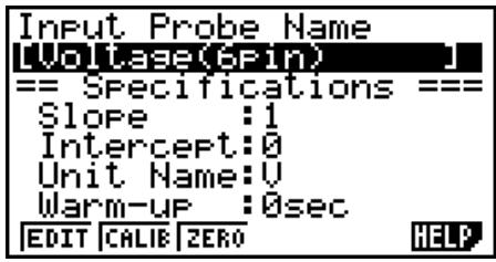 CASIO GRAPH 25 PRO - - To configure a custom probe setup - 2
