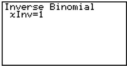 CASIO GRAPH 25 PRO - - Loi binomialie cumulative inverse - 3