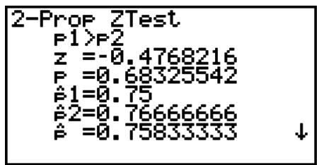 CASIO GRAPH 25 PRO - - Test Z à 2 proportions - 2