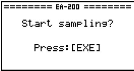 CASIO GRAPH 25 PRO - - To start sampling - 1