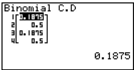 CASIO GRAPH 25 PRO - - Loi binomialie cumulative - 1