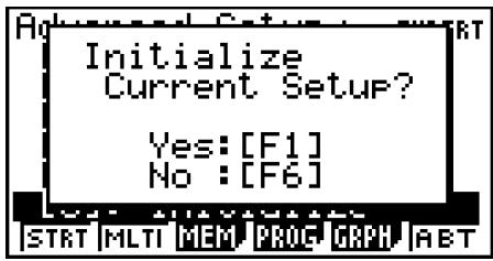 CASIO GRAPH 25 PRO - - To return setup parameters to their initial defaults - 1