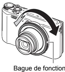 CASIO ZR1000,  ZR710 - Réglage des paramètres de l'appareil photo avec la bague de fonction - 2