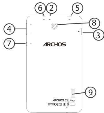 ARCHOS 70B NEON - Opis urzadzenia - 2