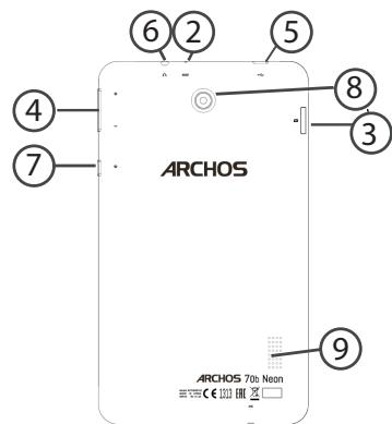 ARCHOS 70B NEON - Description of the device - 2