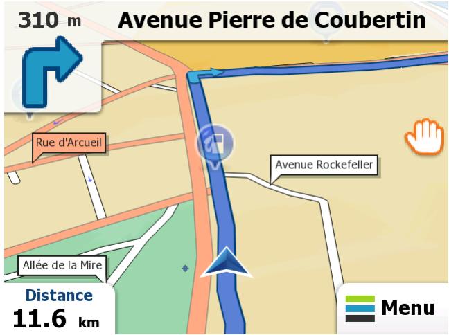 MAPPY MINI 290 - Présentation des virages et prochaine rue - 1