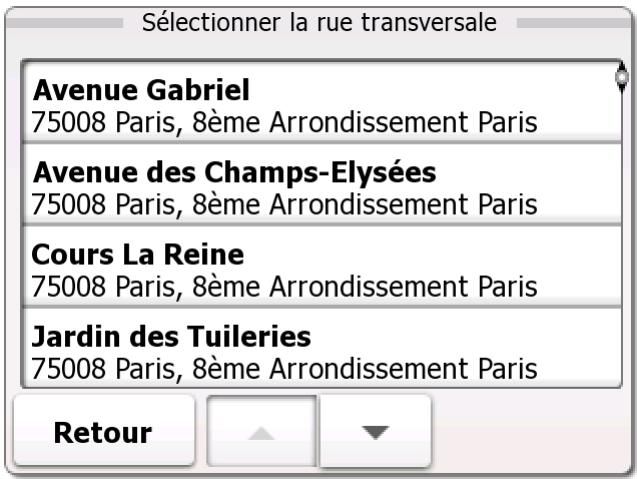 MAPPY MINI 290 - Sélection d'une intersection en tant que destination - 2