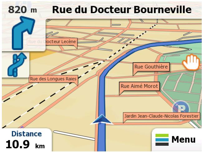 MAPPY MINI 290 - Présentation des virages et prochaine rue - 2