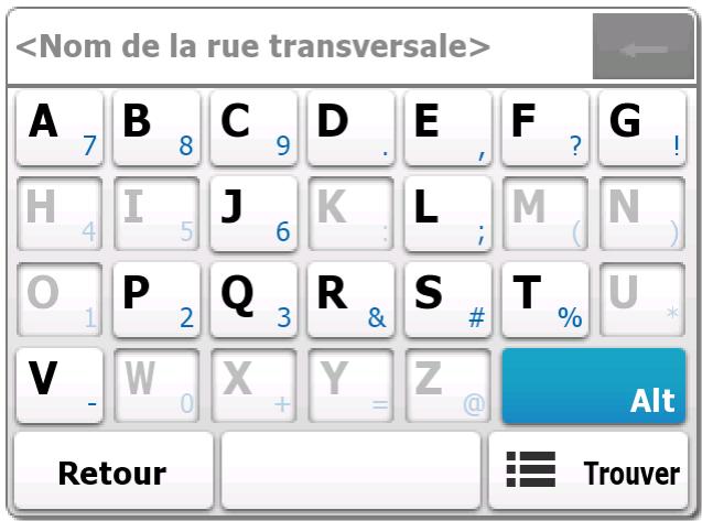 MAPPY MINI 290 - Sélection d'une intersection en tant que destination - 1