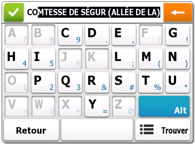 MAPPY MINI 290 - Saisie du point central de la rue en tant que destination - 10