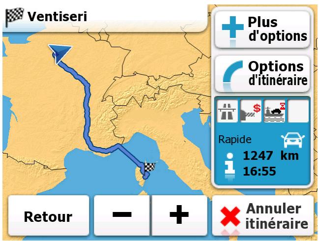 MAPPY MINI 290 - Ajout de la destination de l'itinéraire aux favoris - 1