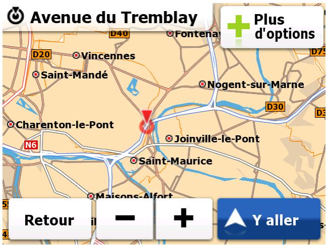MAPPY MINI 290 - Sélection d'un emplacement sur la carte comme destination - 2