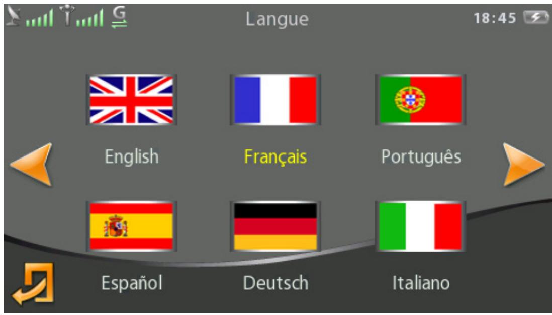 MAPPY ULTI 590 CONNECT - - Changement de la langue - 1