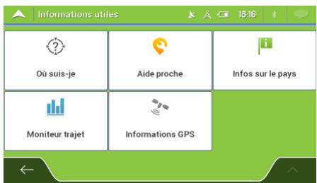 MAPPY ULTI S556 - Menu informations utiles - 1