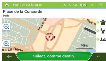 MAPPY ULTI S556 - Sélectionner un emplacement sur la carte. - 1