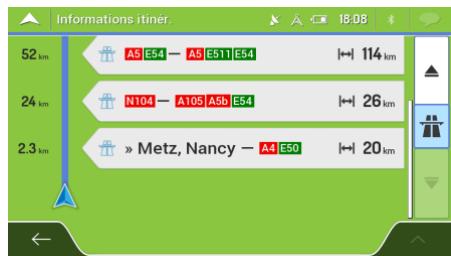 MAPPY ULTI S559 EUROPE - Vérifier des informations sur l'itinéraire et les alternatives - 4