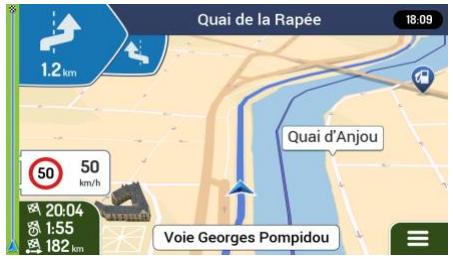 MAPPY ULTI S559 EUROPE - Aperçu du virage et de la prochaine rue - 1