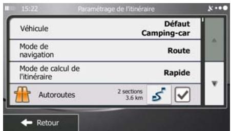MAPPY ULTI X570 - Modifier le véhicule utilisé dans la planification d'itinéraire - 3