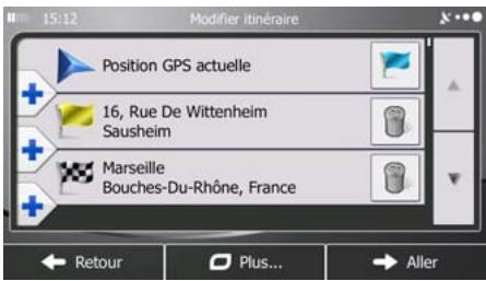 MAPPY ULTI X570 - Éditer la liste des destinations (modifier itinéraire) - 2