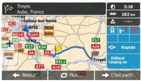 MAPPY ULTI X570 - Vérification des autres itinéraires lors de la planification de l'itinéraire - 1