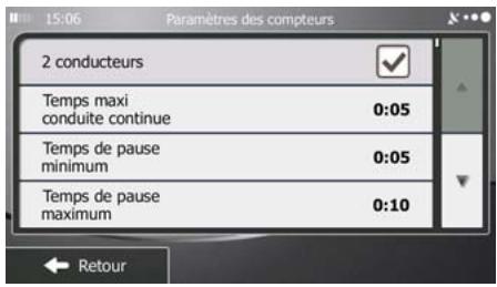 MAPPY ULTI X570 - Paramétrage des alertes au temps de conduite - 4