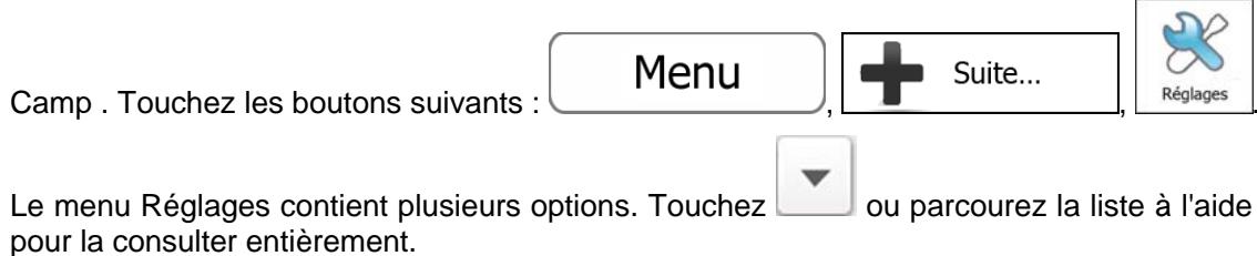 MAPPY ULTI X575 CAMP - Menu réglages - 1