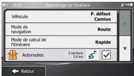 MAPPY ULTI X575 CAMP - Modifier le véhicule utilisé dans la planification d'itinéraire - 3
