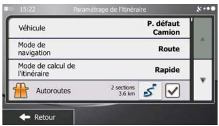 MAPPY ULTI X575 CAMP - Modifier les types de routes utilisés dans la planification d'itinéraire - 2