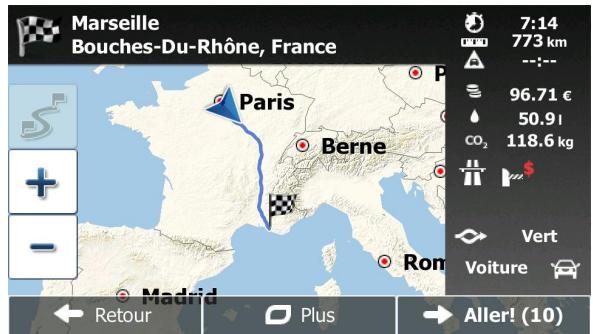 MAPPY X685 CAMPING CAR - Sélection d'un emplacement sur la carte comme destination - 3