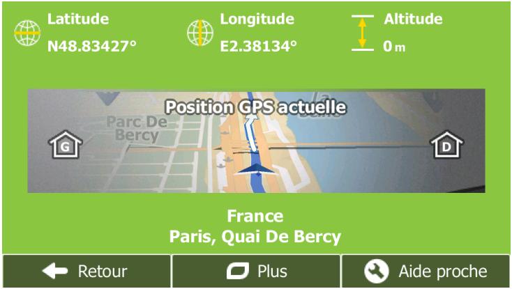 MAPPY X685 CAMPING CAR - Vérifier les détails de votre position actuelle (afficher ma position) - 1