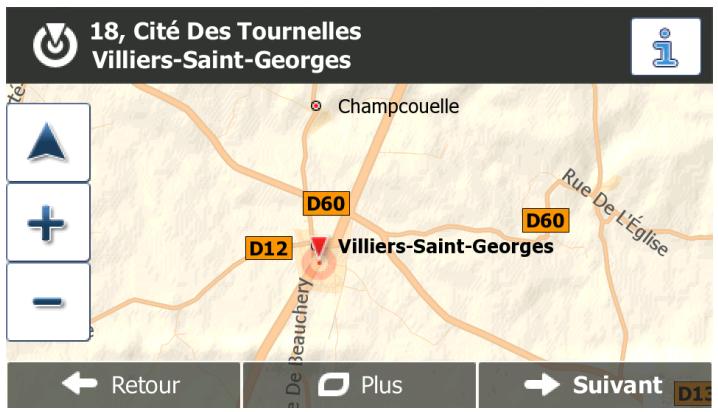 MAPPY X685 CAMPING CAR - Sélection d'un emplacement sur la carte comme destination - 1