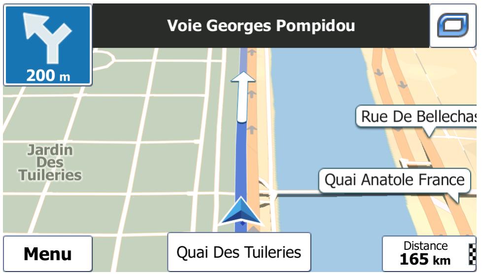 MAPPY X685 CAMPING CAR - Présentation du virage et prochaine rue - 1